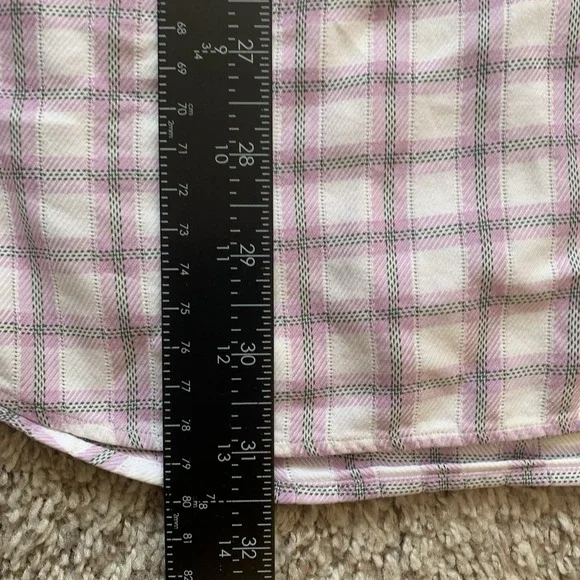 Vintage John W. Nordstrom Button Up Shirt Mens 15.5-34 Plaid Pink Black - Picture 8 of 14